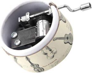 Hand Crank Music Box Mini Violin Pattern Mechanical Classic Craft Box Christmas Birthday Gift-B091D3B3FY