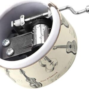 Hand Crank Music Box Mini Violin Pattern Mechanical Classic Craft Box Christmas Birthday Gift-B091D3B3FY