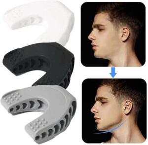 1pcs Random color -Jaw Exerciser Neck Toning Jawline Exercise Face Muscle Trainer V Shape Faceshape Fitness Resistance Levels Double Chin Reducer (Random Color) -B0CZPRH3ZB