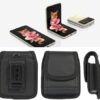(1PC) Leather Phone Pouch For Samsung Z Flip 3 5G Belt Clip Holster Oxford Cloth Phone Case For Galaxy Z Flip3 5G SM-F711B Waist Bag-B0C7PR5YR2
