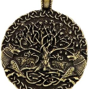 51OJc0BQSPL._AC_SX466_ Creative Charms Tree Of Life And World Pendants For Necklace Wolf Amulet Viking Jewelry Making Findings Components (3.5Cm *3.5 cm)-B0DC5P5BXH