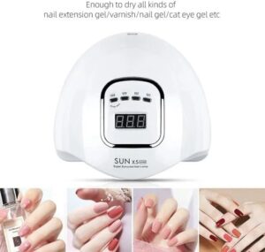 Nail Dryer Max Nail UV LED Lamp Manicure Apparatus Phototherapy Manicure Lamp Quick Dry Nail Gel Dryer Lamp Sensor (Color : 48W, Plugs Type : EU)-B0DG95ZRWC