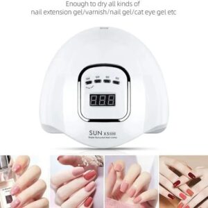 Nail Dryer Max Nail UV LED Lamp Manicure Apparatus Phototherapy Manicure Lamp Quick Dry Nail Gel Dryer Lamp Sensor (Color : 48W, Plugs Type : EU)-B0DG95ZRWC