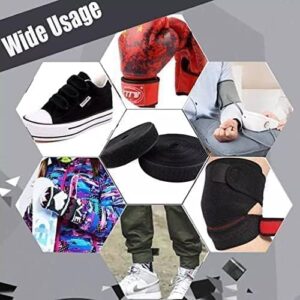 [1 Meter Hook + 1 Meter Loop] Black Scotch Tape Nylon Hook Loop Fastener No Glue Sewing Magic Tape Cable Ties Sewing Strips Accessories-B0CP4G1BV3