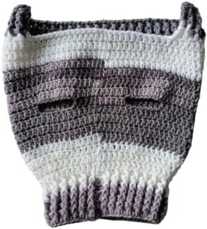Dog and Cats HandMade Crochet Shirt, (Neck Diameter 18Cm up to 25 Cm Max - Chest Diameter 30 Cm up to 45Cm Max Round) Winter Pet Dog Clothes Crochet a winter jacket for pets as shown-B0DN1N9X86
