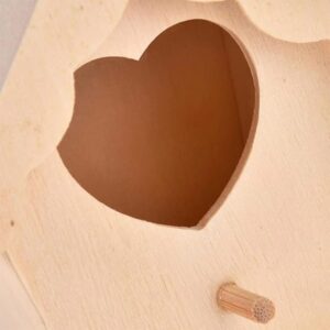 (1Pcs) (9Cm*9Cm) Very Small Creative Wooden Hummingbird House With Hanging Rope Home Gardening 6 Decoration Bird's Small Hot Nest Diy Types Wall-Mounted-B0CPWK7XCD