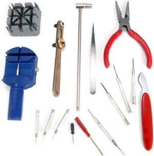 16 pcs Watch Opener Repair Tool Kit Adjust Watch Back Case Spring Bar Remover Set Fix Pin Link Remover Tool-B091C2DVRH