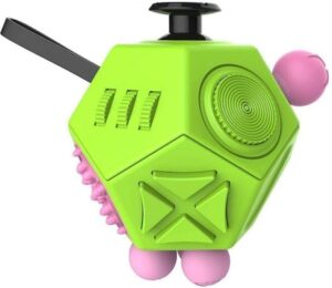 Prumya 12 Side Move Fidget Rubik's Cube Desktop Magic PUzzle Spin Cubes Stress Relief Office Spin Anti-Stress Toys-B091KTMWBT