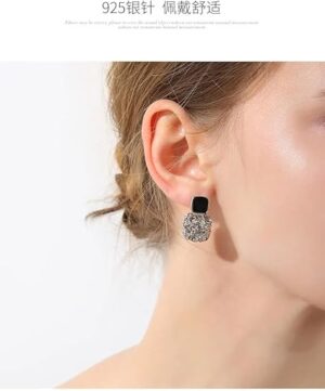 1pair Earrings 2020 Big Geometric Round Earrings For Women Hanging Dangle Earrings -B0DLTJP4T7