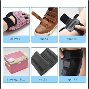 [1 Meter Hook + 1 Meter Loop] Black Scotch Tape Nylon Hook Loop Fastener No Glue Sewing Magic Tape Cable Ties Sewing Strips Accessories-B0CP4G1BV3