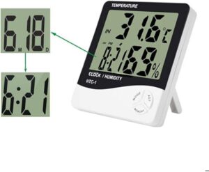 Clock and Thermometer and scale for temperature and humidity item No 439 - 1-B091GRHLXQ