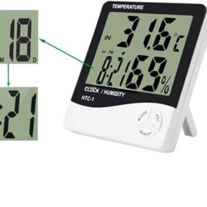 Clock and Thermometer and scale for temperature and humidity item No 439 - 11-B09692R2PS