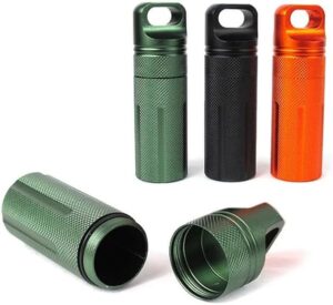 EDC waterproof hike box capsule Survive seal holder storage camp medicine match pill -B0DLTJ1BR4