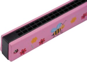 Wooden Harmonica Educational Gift Instrument Mouth Music Organ Replacement 1pcs Durable Hot Sale Newest 13Cm,24 Hole, 33Gram (Green) B0DNNPB6HH