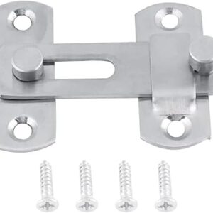 [1pcs] Door Bolts Hasp Latch Lock Sliding Door Lock Stainless Steel A Type Latch For Casement Cabinet Fitting With 4 * Screws _ ‎ B0CJJS7KCC