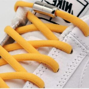 1Pcs Elastic No Tie Shoelaces Semicircle Shoe Laces For Kids and Adult Sneakers Shoelace Quick Lazy Metal Lock Strings Rope Round- Navy Blue 110Cm-B0DKB53FYX