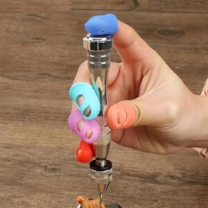 5 PCS Guitar Thumb Picks 3d Pen Mat Silicone Mitts Cover Guitar Picks Medium Hot Glue Finger Caps Finger Cot Random Color-B0D5P4PQC8