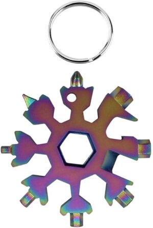 -18 in 1 Multifunctional Stainless Steel Portable Snowflake Screwdriver Bottle Opener for Daily Travel Camping Adventure-B091BNTGWN