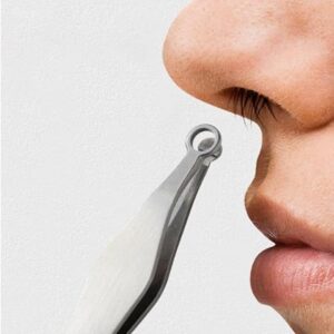 Universal Nose Hair Trimming Tweezers Stainless Steel Eyebrow Nose Hair Cut Manicure Facial Trimming Makeup Scissors Trimmer -B0BKS88H66