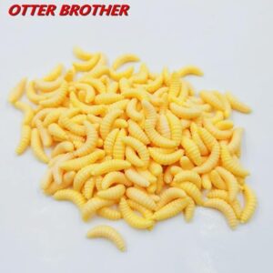 51Yq1u9QizL._AC_SX569_ 20pcs/lot Random Silicone Bait Maggot Grub Soft Fishing Lure 2cm 0.3g Artificial Bread Smell Worms Gear For Winter Glow Accessories (Random Color)