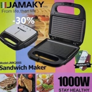 Enjoy Delicious Crunchy Taste with Jamakai Sandwich Maker, 1000W JMK 2005, Black-B0DFCHTSGP