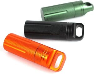 EDC waterproof hike box capsule Survive seal holder storage camp medicine match pill -B0DLTJ1BR4