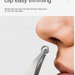Universal Nose Hair Trimming Tweezers Stainless Steel Eyebrow Nose Hair Cut Manicure Facial Trimming Makeup Scissors Trimmer -B0BKS88H66