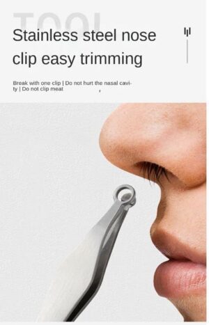 Universal Nose Hair Trimming Tweezers Stainless Steel Eyebrow Nose Hair Cut Manicure Facial Trimming Makeup Scissors Trimmer -B0BKS88H66