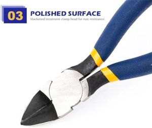 [ 1Pcs- Cutting Pliers ] Diagonal Cutting Pliers 5/6 Inch Wire Stripping Tool Side Cutter Cable Burrs Nipper Electricians DIY Repair Hand Tools (Random Color)-B0D528S9RJ