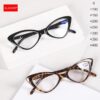 Women Cat Eye Reading Glasses Anti Blue Light Magnifying Computer Glasses Clear Lens Black Leopard Frame Plus Reading Glasses-B0D8CHQFHQ
