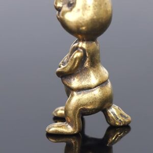 Zodiac Animal Rabbit Figurines Brass Car Keychain Pendants Vintage DIY Lanyard Hanging Jewelry Women Men Keyring Decoration Gift--B0BVN2GZBF
