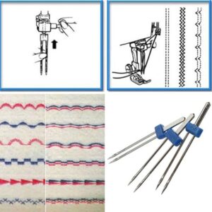 Hot sell 3PCS Sewing Accessories Double Needle Size 2.0/90, 3.0/90, 4.0/90 Sewing Machine Needles Pins 5BB5611-B0C72BV6Q5