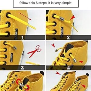 1 Pair Metal Lock No Tie Stretched Lazy Round Shoe Lace Slip-on Shoelaces Elastic Laces Shoestrings (Rose Red)B0CT3GWKWN