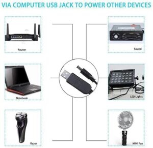 5V To DC 12V 2.1Mm X 5.5Mm Module Cable Plug,USB To DC-B0CQLTN2FG