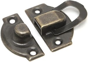 Very Small 10Pcs Antique Lock Wooden Jewelry Box Decorative Padlock 20x21mm Metal Hasps Latch With Screw Vintage Furniture Hardware-B0CT65Y3YX