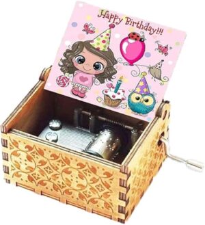 1Pcs Music box Gifts for happy birthday wooden Randomly (A300) - B0CTQX5DZW