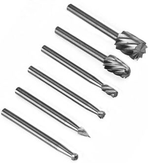 6Pcs HSS Routing Router Drill Bits Set Milling Cutter Rotary Burr Tool CNC Engraving Abrasive Tools Wood Metal Milling Cutter-B0CL542YWP