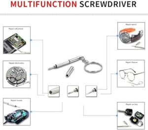 2Pcs - 3 in 1 Mini Screwdriver,Micro Precision Screwdriver Set for Eyeglasses, Sunglasses, Watches, Jewelry, Electronics-B0CL2HRY27