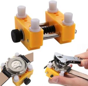 (1 PC) Watch Adjustable Opener Movement Dial Fixer Back Case Cover Press Closer Remover Fixing Holder Case Repair Watchmaker Tool-B0CCGQVWFB