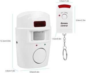 -Wireless PIR Motion Sensor Detector Security Alarm System , Remote Controls for Home Garage-B091DFHCTP