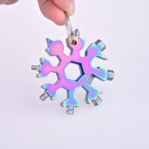 -18 in 1 Multifunctional Stainless Steel Portable Snowflake Screwdriver Bottle Opener for Daily Travel Camping Adventure-B091BNTGWN