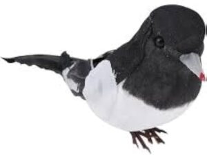 [1Pcs] Simulation Foam Pigeon Model Fake Artificial Imitation Bird Garden Ornament Home Animal Miniature Decoration [black, white]-B0CGY5GSF4