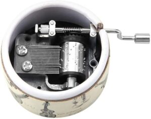 Hand Crank Music Box Mini Violin Pattern Mechanical Classic Craft Box Christmas Birthday Gift-B091D3B3FY