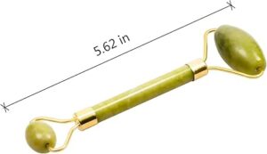 Gua Sha Stone,Jade Stone Massage Tool Guasha Tool for Scraping Facial and SPA Natural Jade Scraping Facial Tool Anti-Aging, Wrinkles, Puffiness(Green Rolling Shap)-B0D92B4BDC