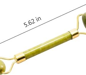 Gua Sha Stone,Jade Stone Massage Tool Guasha Tool for Scraping Facial and SPA Natural Jade Scraping Facial Tool Anti-Aging, Wrinkles, Puffiness(Green Rolling Shap)-B0D92B4BDC