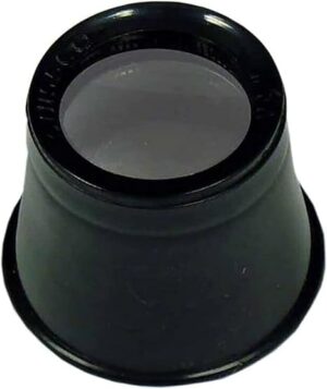 [1 Piece] 1 X Jewelers Loupe Magnifier, Jewelry Eye Loop Magnifying Glass Monocle for Watch Repair, Diamonds, Coins, Plants, Gems, Stamps, Watches, etc, Black-B0DK2WSJT5
