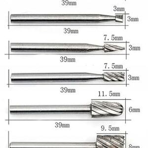 6Pcs HSS Routing Router Drill Bits Set Milling Cutter Rotary Burr Tool CNC Engraving Abrasive Tools Wood Metal Milling Cutter-B0CL542YWP