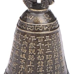 1pcs - 1Pc Antique Bell Chinese Mini Sculpture Pray Guanyin Buddha Bell Shui Feng Bell (H 3.6 CM) -B0C6VQPR6L
