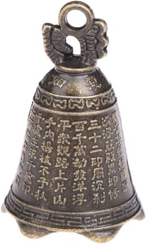 1pcs - 1Pc Antique Bell Chinese Mini Sculpture Pray Guanyin Buddha Bell Shui Feng Bell (H 3.6 CM) -B0C6VQPR6L