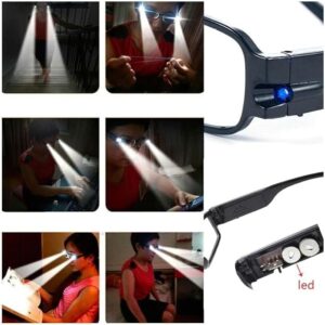 Multi Strength Reading Glasses LED Man Woman Unisex Eyeglasses Spectacle Diopter Magnifier Light Up Night Presbyopia Glasses (+2.50)- B0BQFQQFH6